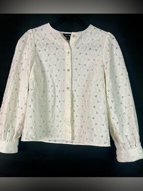 Saint + Sofia Tabitha Blouse Cream Broderie US size 6